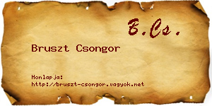Bruszt Csongor névjegykártya